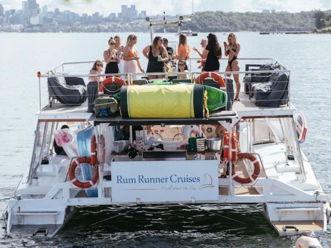 Rum Runner Boat Hire Sydney - Roof Top Lounge