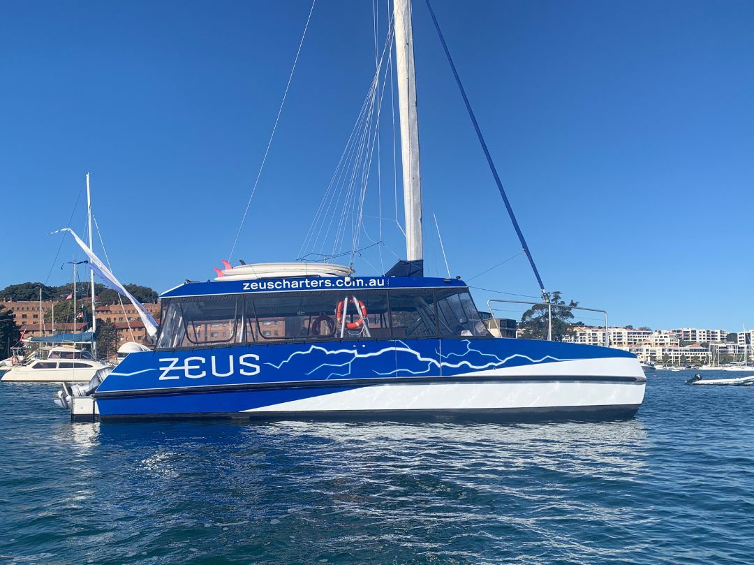 Zeus Boat Hire Sydney - Side View