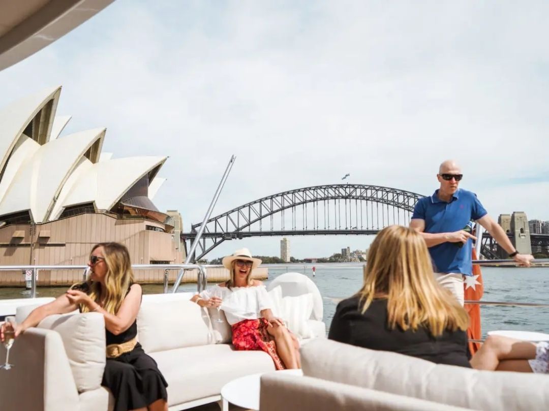 AQA luxury yacht hire - Outdoor lounge
