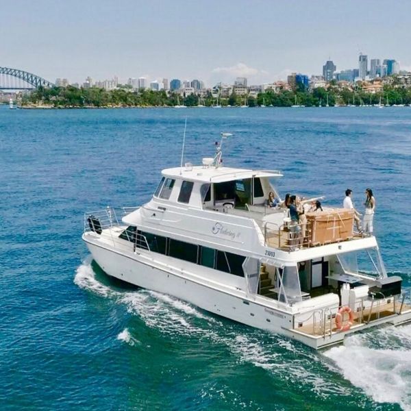 Double Catamaran Fleetwing 2 Boat Hire - Cruising Sydney Harbour