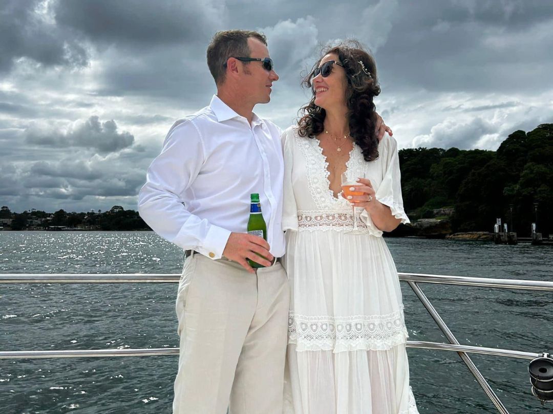 Wedding Cruise Sydney Harbour - Happy Couple