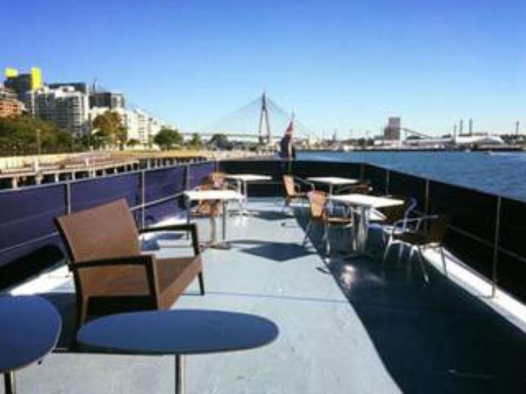 Vagabond Star - rooftop deck for boat party event
