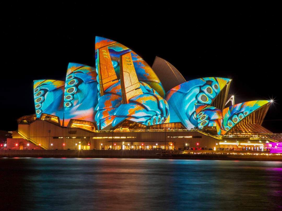 Vivid Cruise Sydney - Opera House art installation