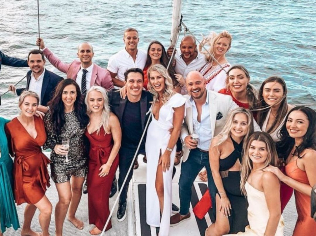 Wedding Party Boat Hire Sydney - Group Photo