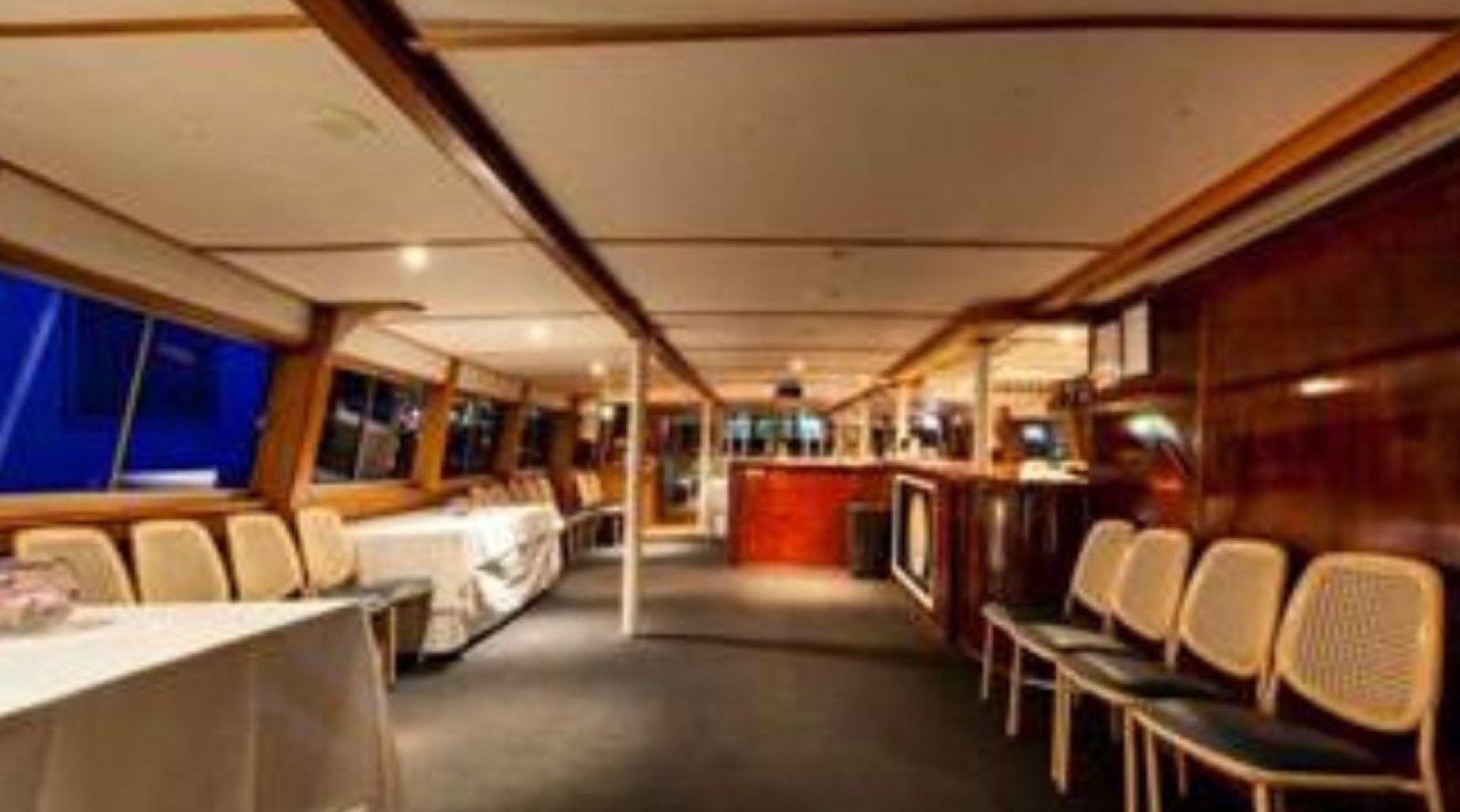 Vagabond Star - interiour boat space for group hire