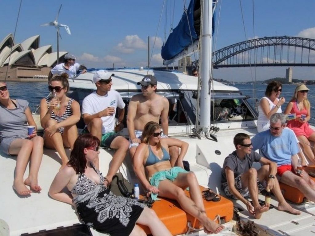 Catalyst Boat Hire - Group outside