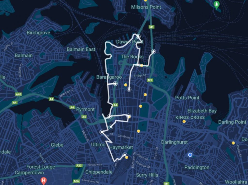Vivid Sydney map 2023
