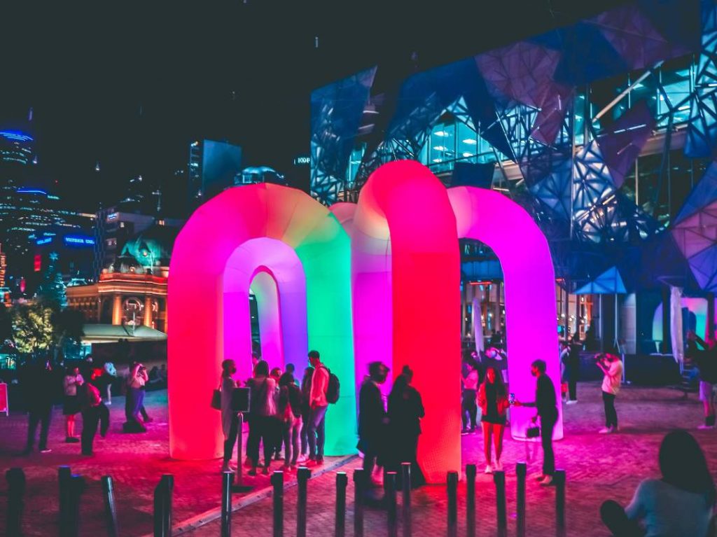 Vivid art instillation Sydney festival of lights